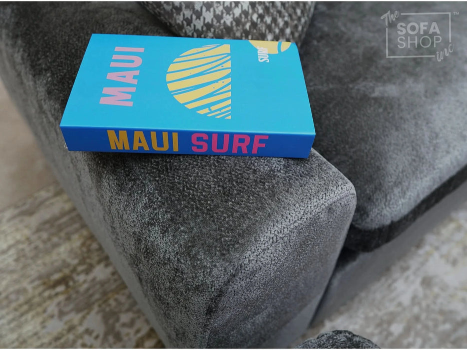 2 Seater Grey Fabric Sofa With Removable Cushions - Genova - Sofa Sale