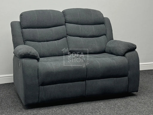 Sortino 2 Seater Fabric Recliner Sofa in Dark Grey - Second Hand Sofas 257