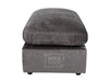 Grey Fabric Footstool For Sofa - Genova