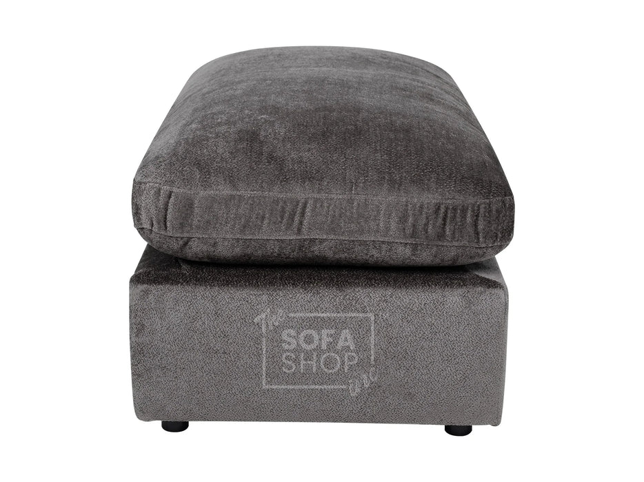 Grey Fabric Footstool For Sofa - Genova