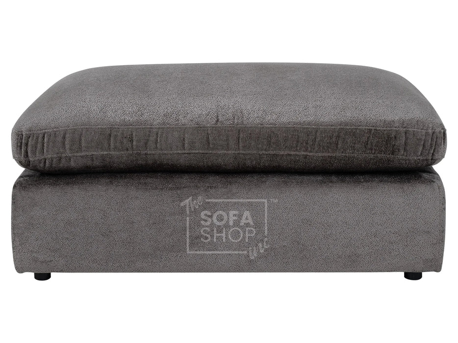 Grey Fabric Footstool For Sofa - Genova