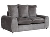 Set of 2+1 Seater Grey Fabric Sofa With Removable Cushions