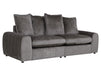 Set of 3+1 Grey Fabric Sofa With Removable Cushions