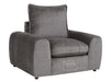 Set of 3+1 Grey Fabric Sofa With Removable Cushions