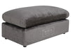 Grey Fabric Footstool For Sofa - Genova