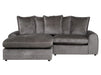 Grey Corner Sofa Bed with Footstool - Genova