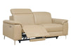 3 2 Electric Recliner Sofa Set. 2 Piece Recliner Sofa Package Suite in Beige Leather With USB Ports & Cooling Cup Holders- Solero