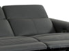 2 Seat Electric Recliner Home Cinema Theatre Sofa | Real Leather Couch in Grey + Cupholders + Console + Wireless Charger + USB | Turin | The Sofa Shop