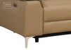 2 Seater Beige Leather Electric Recliner Sofa with Storage, Cup Holders & Usb Ports - Solero