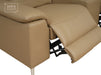 2 Seater Beige Leather Electric Recliner Sofa with Storage, Cup Holders & Usb Ports - Solero