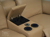 2 Seater Beige Leather Electric Recliner Sofa with Storage, Cup Holders & Usb Ports - Solero