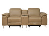 2 Seater Beige Leather Electric Recliner Sofa with Storage, Cup Holders & Usb Ports - Solero