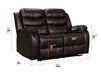 2 Seater Recliner Sofa in Brown Leather | Sortino | Sofa Sale