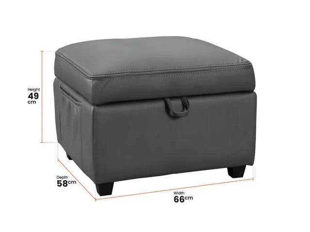 2-Seater Electric Recliner with Power, Massage, and Console | Smart Cinema Sofa in Grey Leather | Venice | Sofa Sale