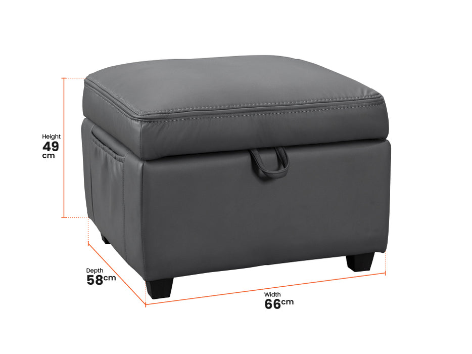 2+2 Recliner Sofa Set - Grey Leather Sofa Package - Sorrento