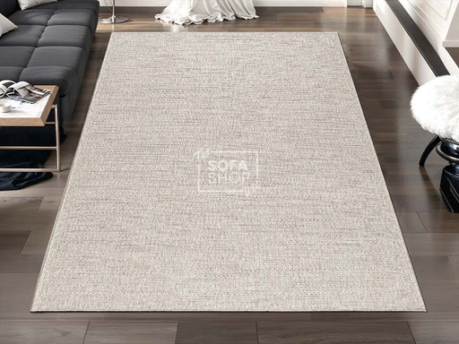 Small Rug in Ivory Fabric - Indoor and Outdoor Rug - Tortosa