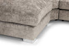 U Shaped Sofa in Grey Or Truffle Fabric with High Back - Bishop