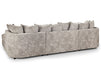 U Shaped Sofa in Grey Or Truffle Fabric with Scatter Back - Bishop