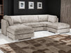 U Shaped Sofa in Grey Or Truffle Fabric with High Back - Bishop