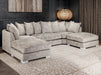 U Shaped Sofa in Grey Or Truffle Fabric with Scatter Back - Bishop