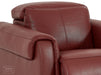 1 Seat Electric Recliner Chair Home Cinema Sofa | Real Leather Chair In Red + Adjustable Headrest + USB Charging Port + Power Reclining | Turin | The Sofa Shop