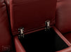 2 Seat Electric Recliner Home Cinema Theatre Sofa | Real Leather Couch in Red + Black Cup Holders + Power Headrests + USB + Console | Turin | Sofa Shop