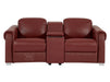 3+2 Reclining Hi-Tech Sofa Package | 2 Piece Electric Real Leather Sofa Set In Red with USB, Console & Cup Holders | Turin | The Sofa Shop