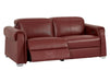 3+2 Reclining Hi-Tech Sofa Package | 2 Piece Electric Real Leather Sofa Set In Red with USB, Console & Cup Holders | Turin | The Sofa Shop