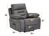 2+1 Electric Recliner Sofa Set inc. Cinema Seat in Grey Resilience Fabric. 2 Piece Cinema Sofa With LED Cup Holders & Usb Ports & Storage - Tuscany