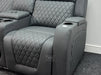 Venice 2 Seater Electric Recliner Sofa & Cinema Seats Smart Cinema Sofa  Grey Leather - Not Used But Massage Not Working - Ex Display Sofas 184