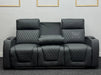 Venice Series Two 3 Seater Electric Recliner Sofa in Grey Leather Aire - Ex Display Sofa - Missing Ears - Second Hand Sofas 191