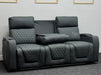 Venice Series Two 3 Seater Electric Recliner Sofa in Grey Leather Aire - Ex Display Sofa - Missing Ears - Second Hand Sofas 191