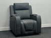 Venice Series One Recliner Cinema Chairs In Grey Leather - Back Has a Scrape - Second Hand Sofas 193