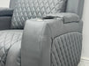 Venice Series One Recliner Cinema Chairs In Grey Leather - Back Has a Scrape - Second Hand Sofas 193