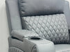 Venice Series One Recliner Cinema Chairs In Grey Leather - Back Has a Scrape - Second Hand Sofas 193