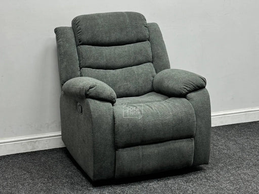 Sortino Fabric Recliner Chair in Dark Grey - Minor Backrest Rip - Second Hand Chairs 206