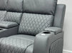 Venice Series One 2 Seater Electric Recliner Smart Cinema Sofa In Grey Leather - New Sofa Has a Tiny Hole - Second Hand Sofas 211