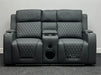 Venice Series One 2 Seater Electric Recliner Smart Cinema Sofa In Grey Leather - New Sofa Has a Tiny Hole - Second Hand Sofas 211