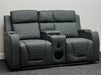 Venice Series One 2 Seater Electric Recliner Smart Cinema Sofa In Grey Leather - New Sofa Has a Tiny Hole - Second Hand Sofas 211