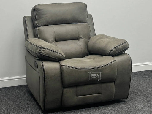 Tuscany Recliner Grey Fabric Chair - New Chair & Only One Available - Not Second Hand Chair 216