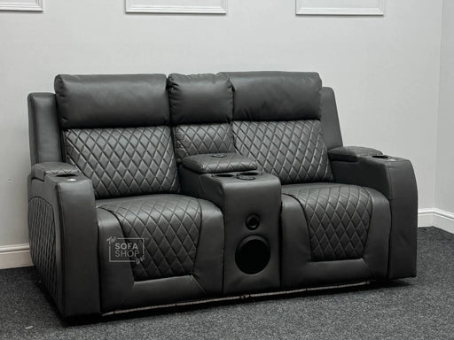 Venice Series One 2 Seater Electric Recliner Sofa with Massage & Bluetooth Speaker - Ex Display Sofas 260