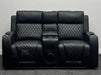 Venice 2 Seater Electric Cinema Recliner Sofa in Black Leather  - Small Scuff - Ex Display Sofas 285