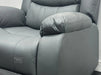 Sortino Manual  Recliner Chairs in Grey Leather - Minor Wear - Second Hand Sofas 194