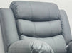 Sortino Manual  Recliner Chairs in Grey Leather - Minor Wear - Second Hand Sofas 194