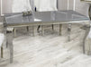 Dinning Table Black Marble & Silver legs - Louis