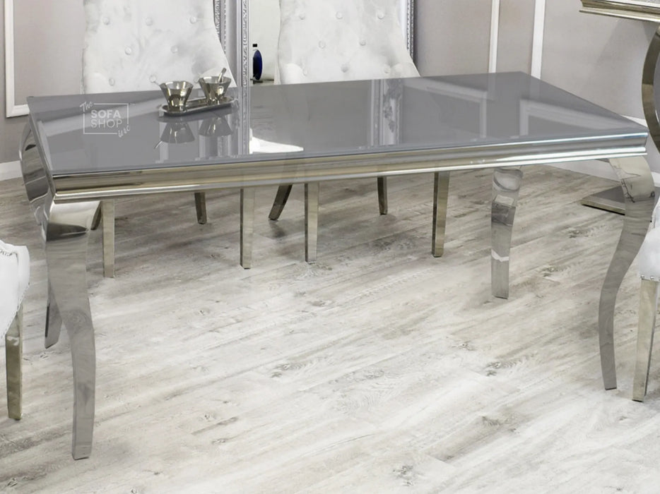 Dinning Table Black Marble & Silver legs - Louis