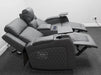 Venice Series One 2 Seater Electric Recliner Cinema Sofa in Grey Leather - Backrest Flap & Minor Panel Damage - Second Hand Sofa 312