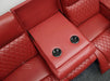 Venice 3 Seater Electric Recliner Sofa & Cinema Seats Smart Cinema Sofa  Red Leather - Minor Scuffs - Second Hand Sofa 326