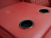 Venice 3 Seater Electric Recliner Sofa & Cinema Seats Smart Cinema Sofa  Red Leather - Minor Scuffs - Second Hand Sofa 326