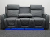 Venice 3 Seater Electric Recliner Cinema Sofa In Grey Leather - Used Sofa - Second Hand Sofas 330